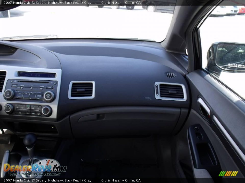 2007 Honda Civic EX Sedan Nighthawk Black Pearl / Gray Photo #16