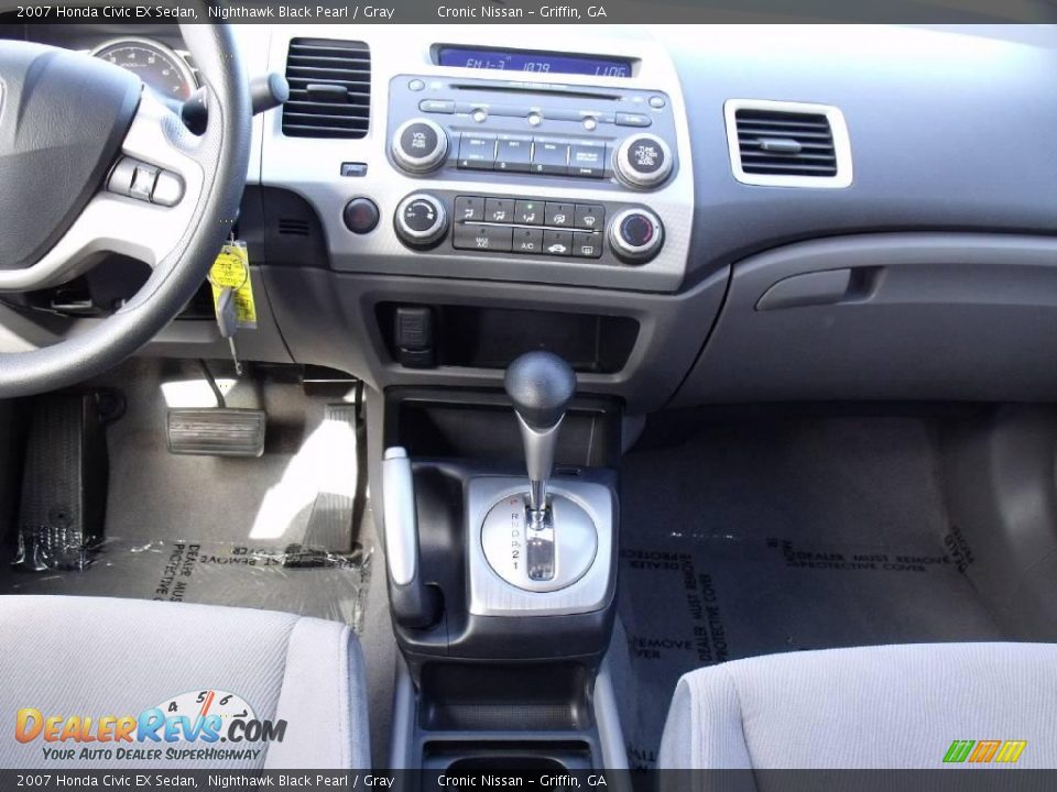 2007 Honda Civic EX Sedan Nighthawk Black Pearl / Gray Photo #17