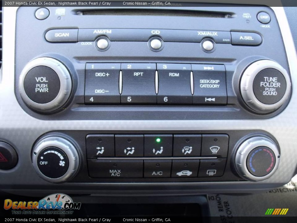 2007 Honda Civic EX Sedan Nighthawk Black Pearl / Gray Photo #21