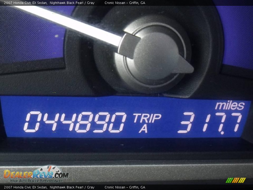 2007 Honda Civic EX Sedan Nighthawk Black Pearl / Gray Photo #22