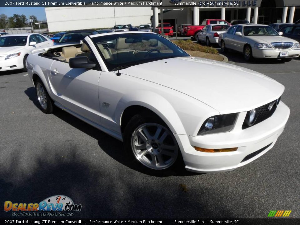 2007 Ford Mustang GT Premium Convertible Performance White / Medium Parchment Photo #1