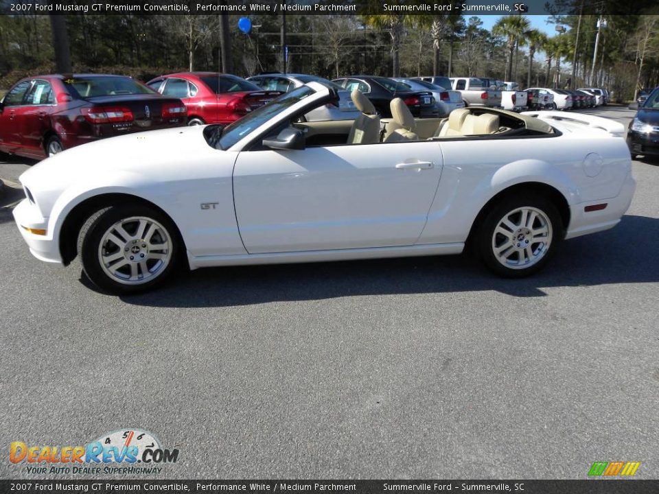 2007 Ford Mustang GT Premium Convertible Performance White / Medium Parchment Photo #2