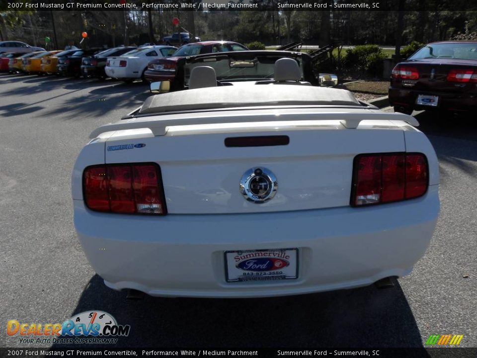 2007 Ford Mustang GT Premium Convertible Performance White / Medium Parchment Photo #12