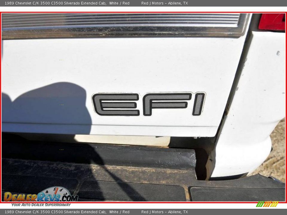 1989 Chevrolet C/K 3500 C3500 Silverado Extended Cab White / Red Photo #5