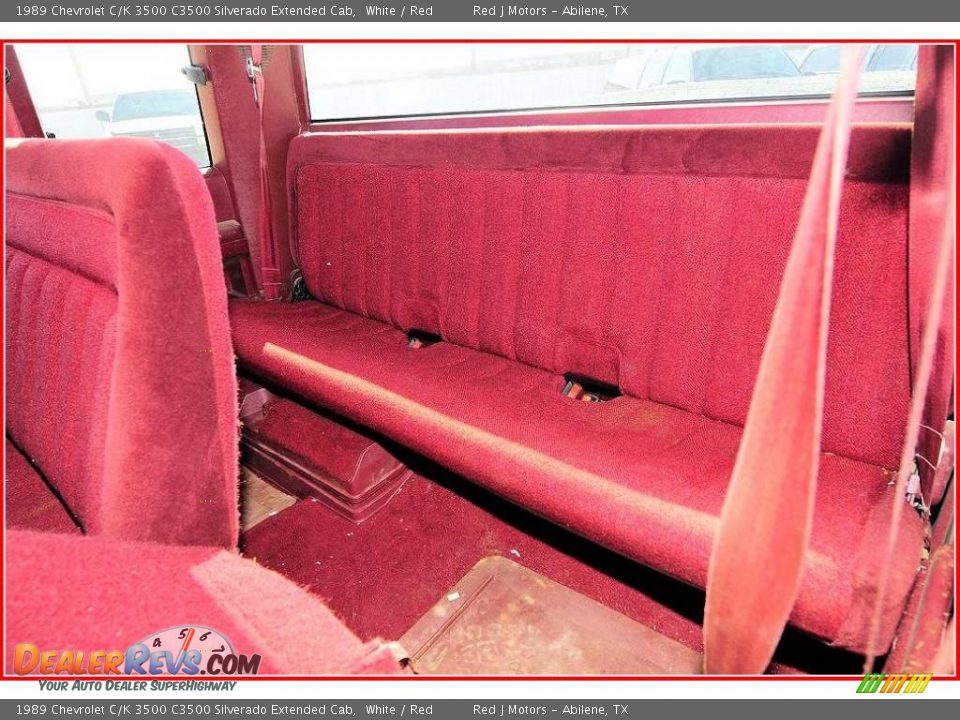 1989 Chevrolet C/K 3500 C3500 Silverado Extended Cab White / Red Photo #13
