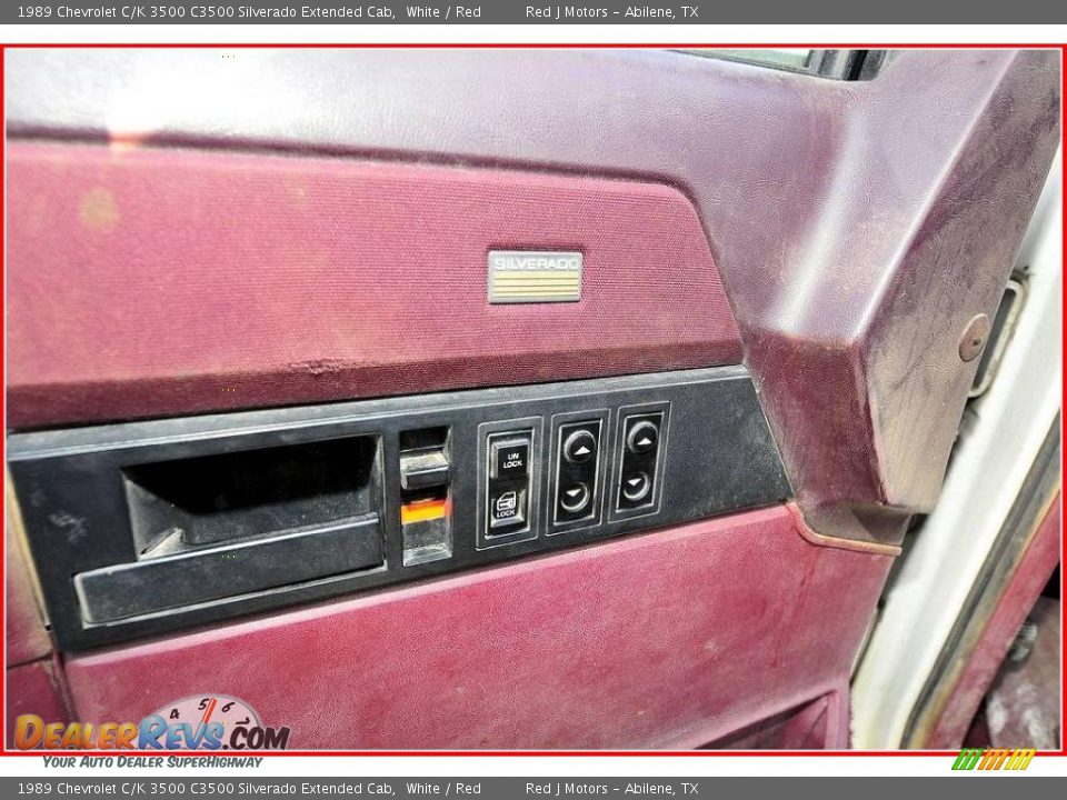 1989 Chevrolet C/K 3500 C3500 Silverado Extended Cab White / Red Photo #15