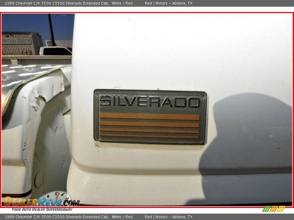 1989 Chevrolet C/K 3500 C3500 Silverado Extended Cab White / Red Photo #21