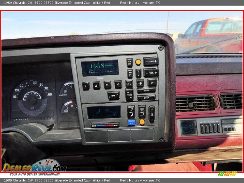 1989 Chevrolet C/K 3500 C3500 Silverado Extended Cab White / Red Photo #26