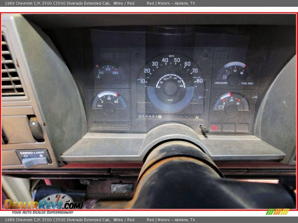 1989 Chevrolet C/K 3500 C3500 Silverado Extended Cab White / Red Photo #27