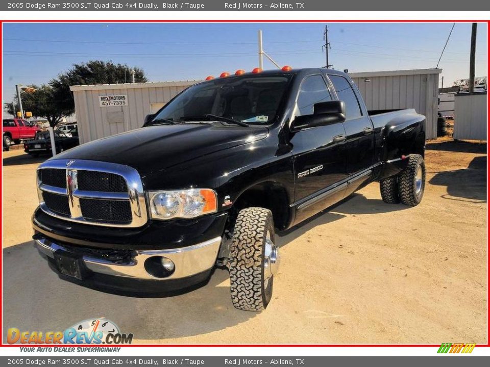 2005 Dodge Ram 3500 SLT Quad Cab 4x4 Dually Black / Taupe Photo #1