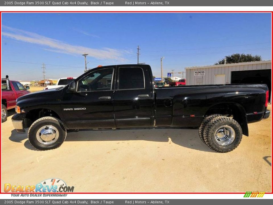 2005 Dodge Ram 3500 SLT Quad Cab 4x4 Dually Black / Taupe Photo #2
