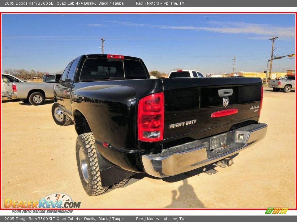 2005 Dodge Ram 3500 SLT Quad Cab 4x4 Dually Black / Taupe Photo #3
