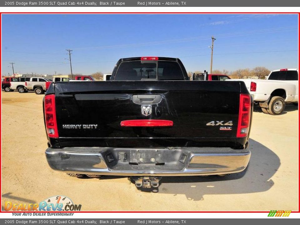2005 Dodge Ram 3500 SLT Quad Cab 4x4 Dually Black / Taupe Photo #4