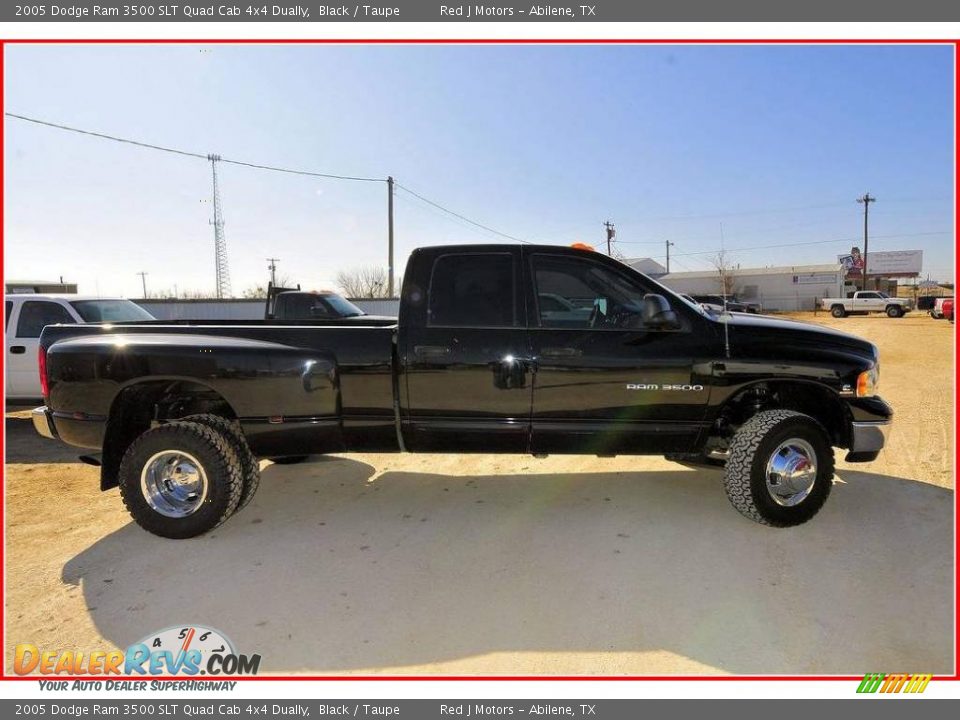 2005 Dodge Ram 3500 SLT Quad Cab 4x4 Dually Black / Taupe Photo #8