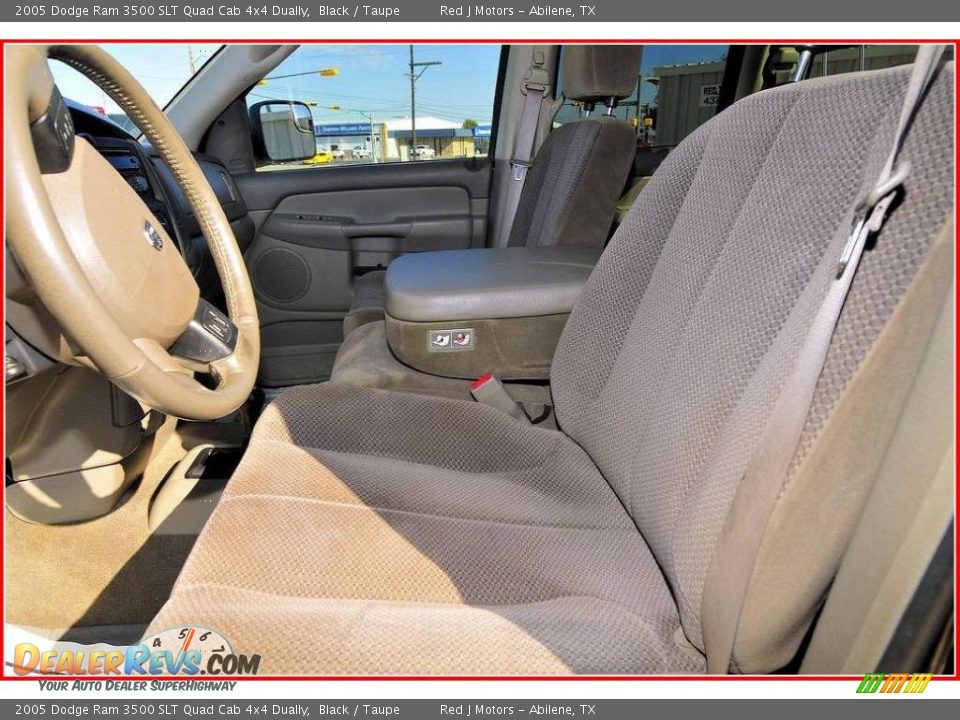 2005 Dodge Ram 3500 SLT Quad Cab 4x4 Dually Black / Taupe Photo #14