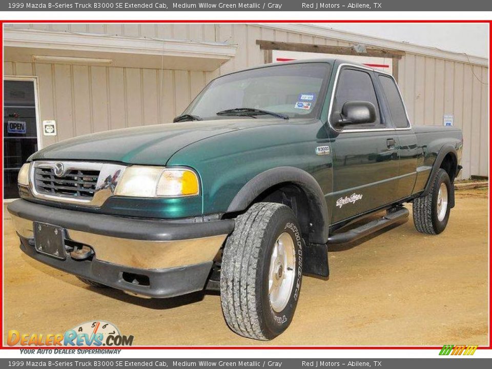 1999 Mazda B-Series Truck B3000 SE Extended Cab Medium Willow Green Metallic / Gray Photo #1