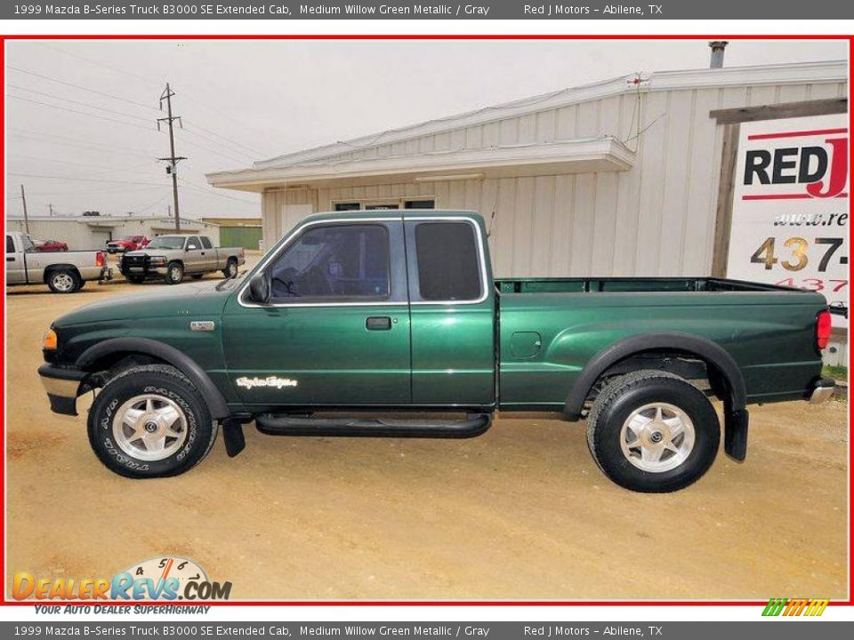 1999 Mazda B-Series Truck B3000 SE Extended Cab Medium Willow Green Metallic / Gray Photo #2