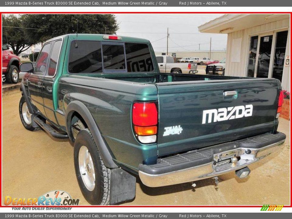 1999 Mazda B-Series Truck B3000 SE Extended Cab Medium Willow Green Metallic / Gray Photo #3