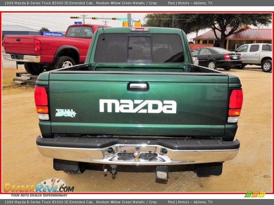 1999 Mazda B-Series Truck B3000 SE Extended Cab Medium Willow Green Metallic / Gray Photo #4