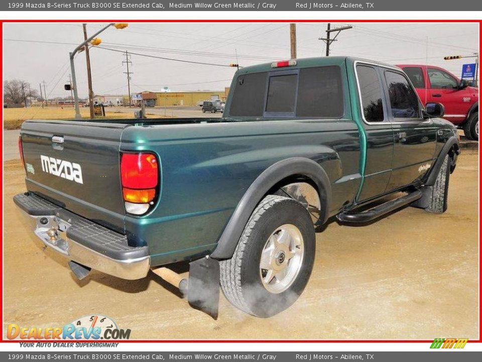 1999 Mazda B-Series Truck B3000 SE Extended Cab Medium Willow Green Metallic / Gray Photo #5