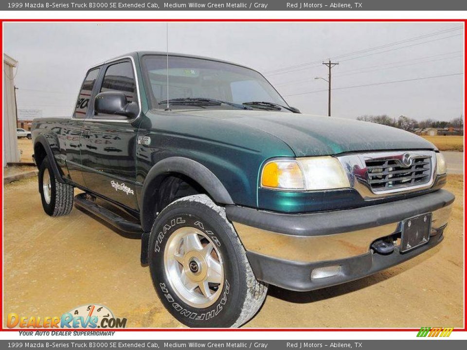 1999 Mazda B-Series Truck B3000 SE Extended Cab Medium Willow Green Metallic / Gray Photo #7