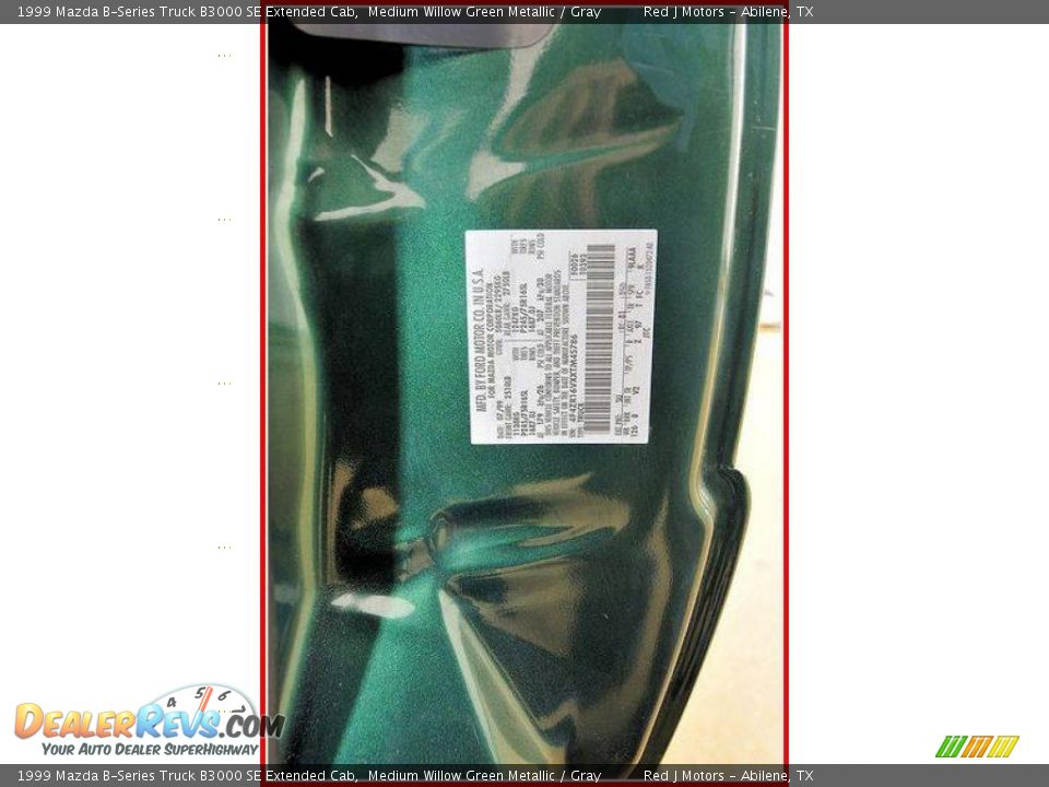 1999 Mazda B-Series Truck B3000 SE Extended Cab Medium Willow Green Metallic / Gray Photo #15