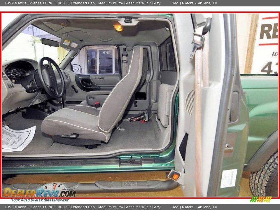 1999 Mazda B-Series Truck B3000 SE Extended Cab Medium Willow Green Metallic / Gray Photo #19