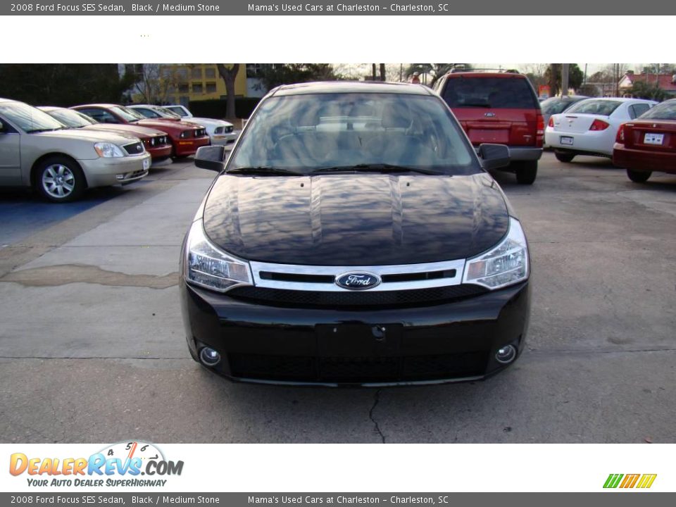2008 Ford Focus SES Sedan Black / Medium Stone Photo #3