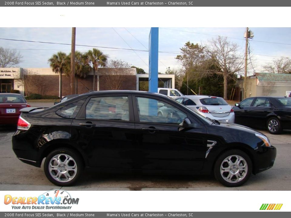 2008 Ford Focus SES Sedan Black / Medium Stone Photo #5