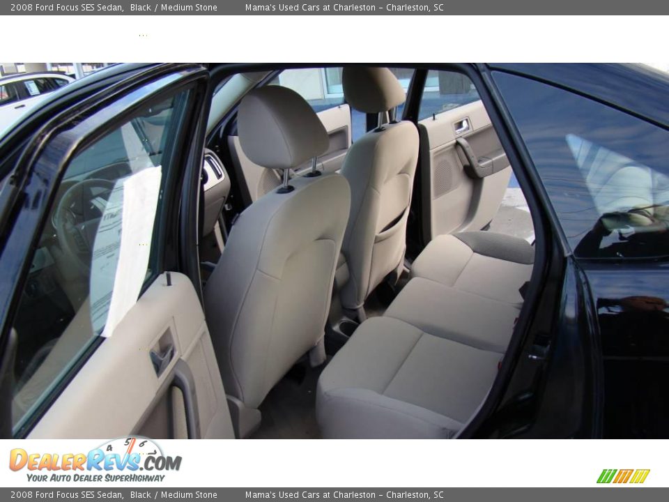 2008 Ford Focus SES Sedan Black / Medium Stone Photo #11