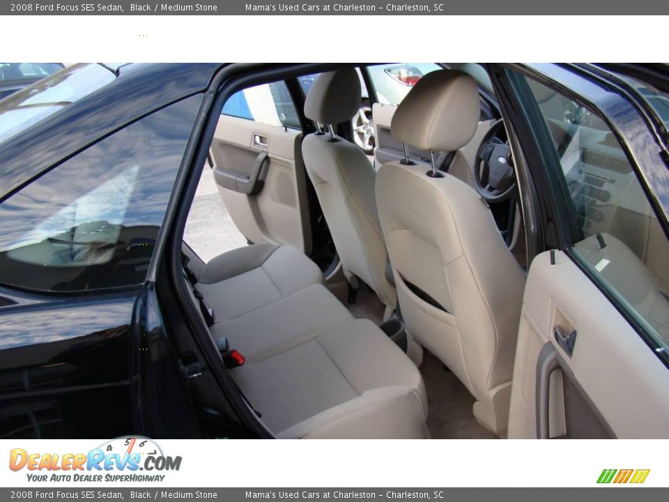 2008 Ford Focus SES Sedan Black / Medium Stone Photo #13