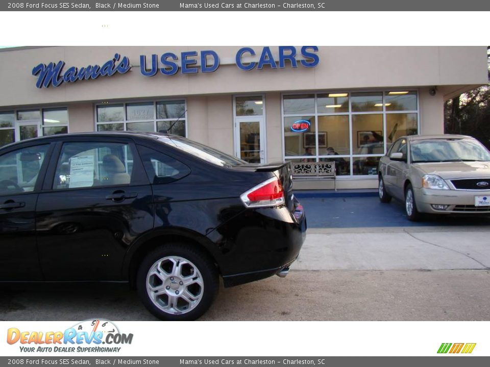 2008 Ford Focus SES Sedan Black / Medium Stone Photo #26