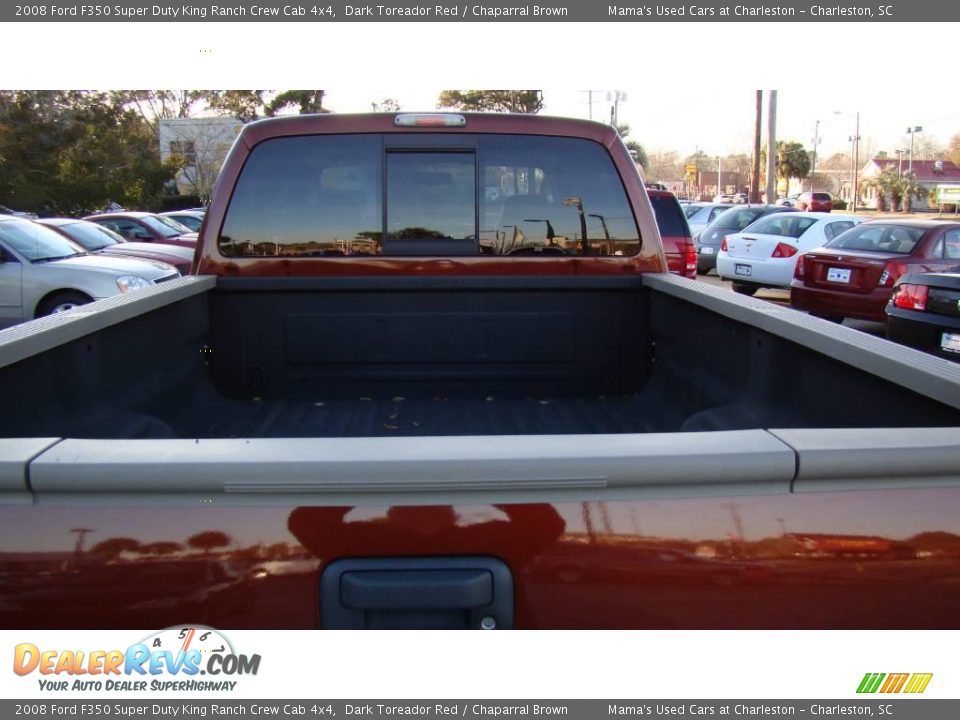 2008 Ford F350 Super Duty King Ranch Crew Cab 4x4 Dark Toreador Red / Chaparral Brown Photo #9