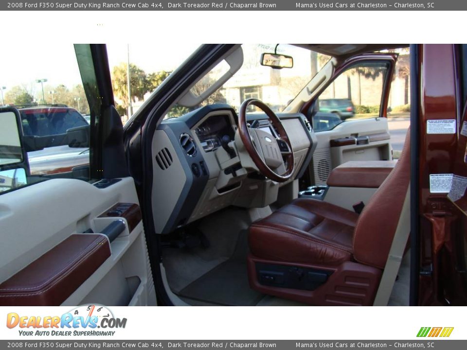 2008 Ford F350 Super Duty King Ranch Crew Cab 4x4 Dark Toreador Red / Chaparral Brown Photo #10