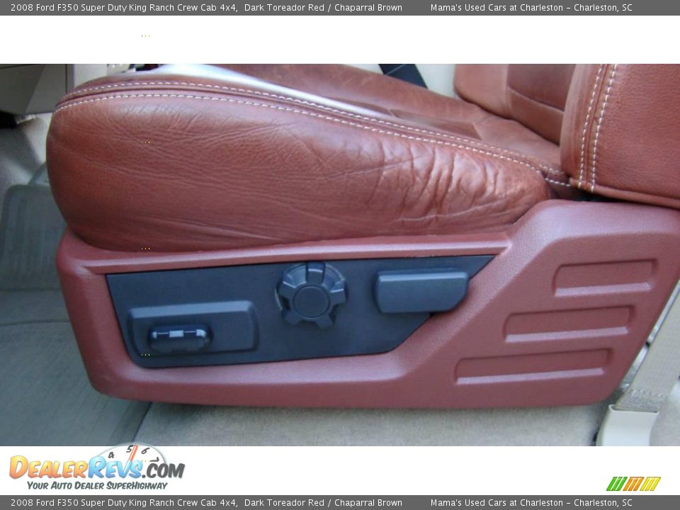 2008 Ford F350 Super Duty King Ranch Crew Cab 4x4 Dark Toreador Red / Chaparral Brown Photo #11
