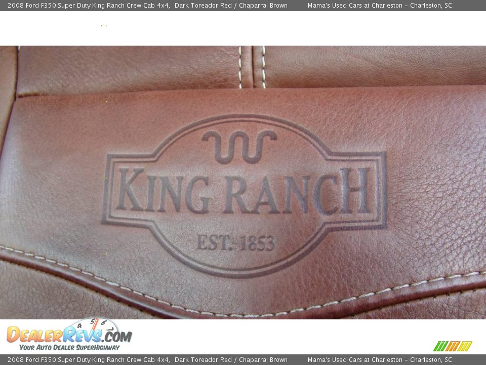 2008 Ford F350 Super Duty King Ranch Crew Cab 4x4 Dark Toreador Red / Chaparral Brown Photo #12
