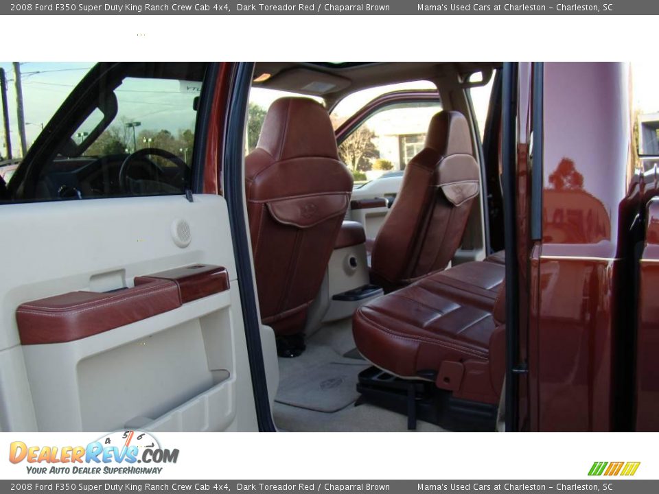 2008 Ford F350 Super Duty King Ranch Crew Cab 4x4 Dark Toreador Red / Chaparral Brown Photo #13