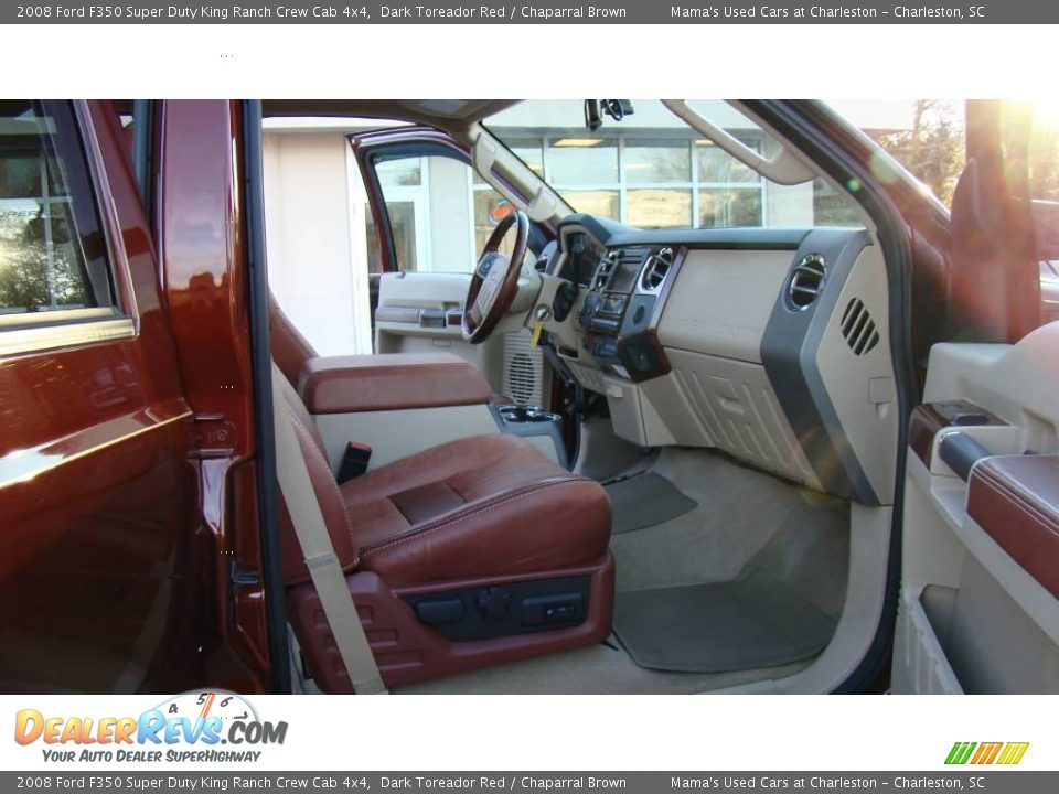 2008 Ford F350 Super Duty King Ranch Crew Cab 4x4 Dark Toreador Red / Chaparral Brown Photo #14