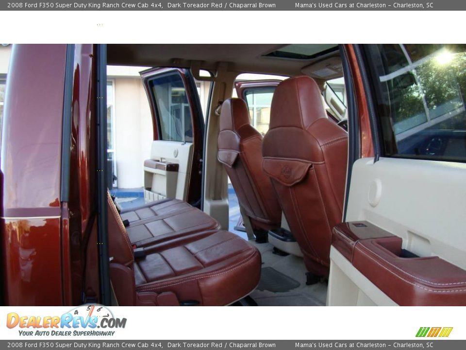 2008 Ford F350 Super Duty King Ranch Crew Cab 4x4 Dark Toreador Red / Chaparral Brown Photo #15