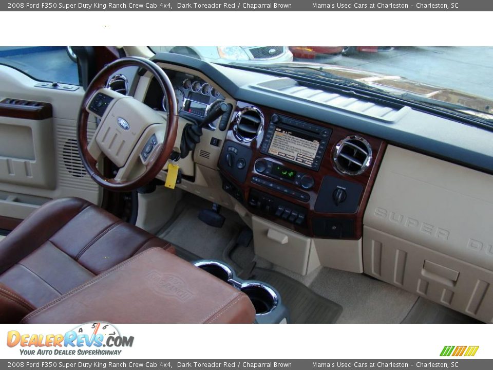2008 Ford F350 Super Duty King Ranch Crew Cab 4x4 Dark Toreador Red / Chaparral Brown Photo #17