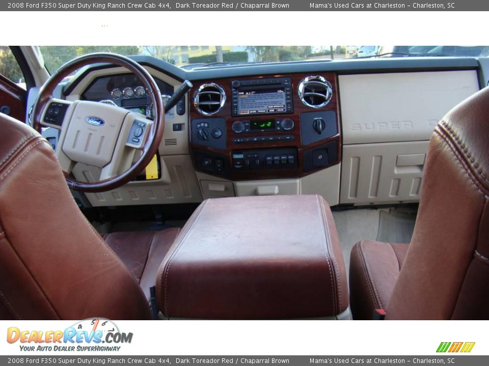 2008 Ford F350 Super Duty King Ranch Crew Cab 4x4 Dark Toreador Red / Chaparral Brown Photo #18
