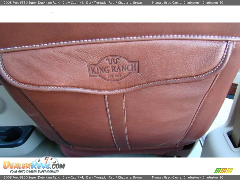2008 Ford F350 Super Duty King Ranch Crew Cab 4x4 Dark Toreador Red / Chaparral Brown Photo #19