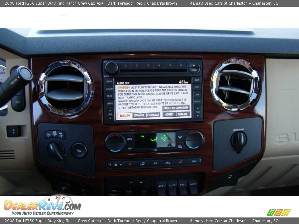 2008 Ford F350 Super Duty King Ranch Crew Cab 4x4 Dark Toreador Red / Chaparral Brown Photo #20