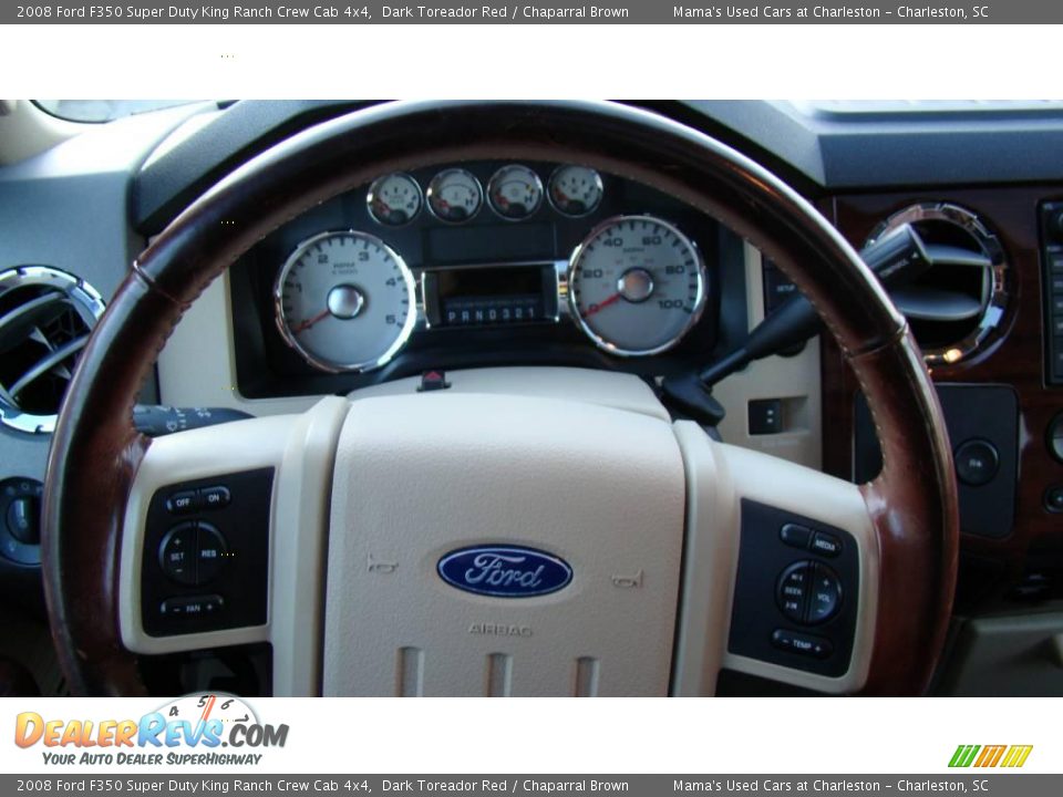2008 Ford F350 Super Duty King Ranch Crew Cab 4x4 Dark Toreador Red / Chaparral Brown Photo #25
