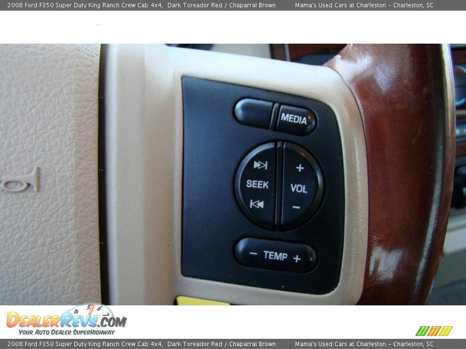 2008 Ford F350 Super Duty King Ranch Crew Cab 4x4 Dark Toreador Red / Chaparral Brown Photo #27