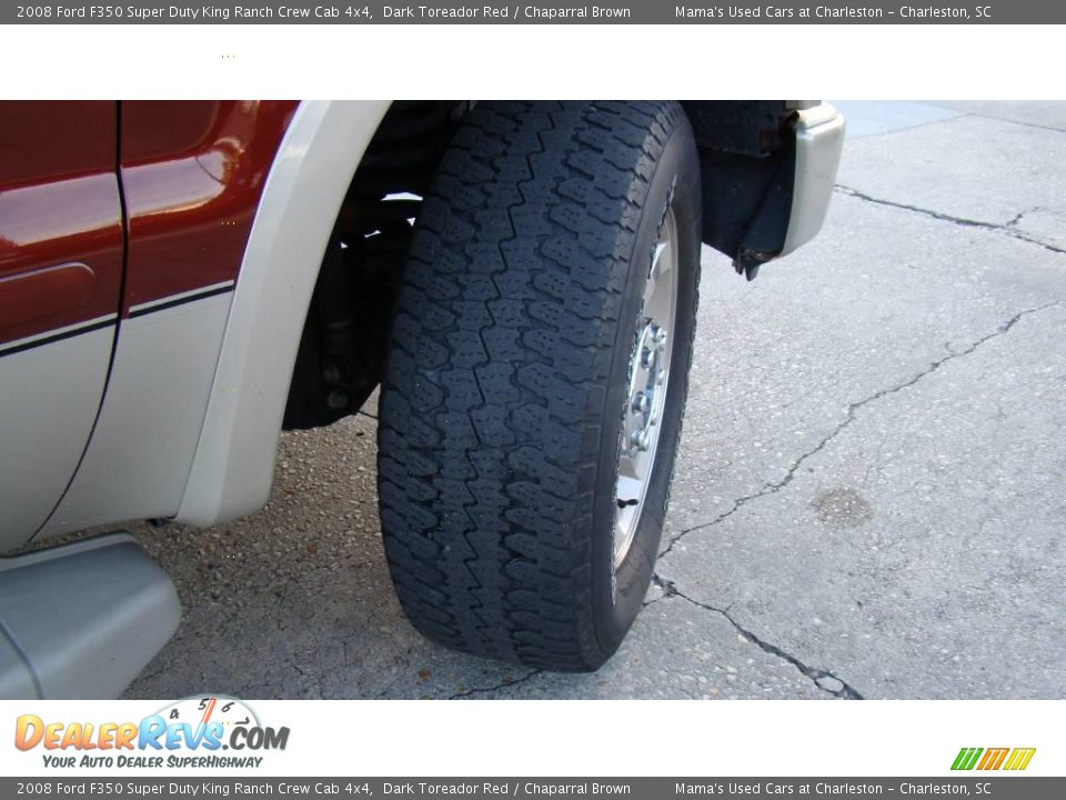 2008 Ford F350 Super Duty King Ranch Crew Cab 4x4 Dark Toreador Red / Chaparral Brown Photo #31