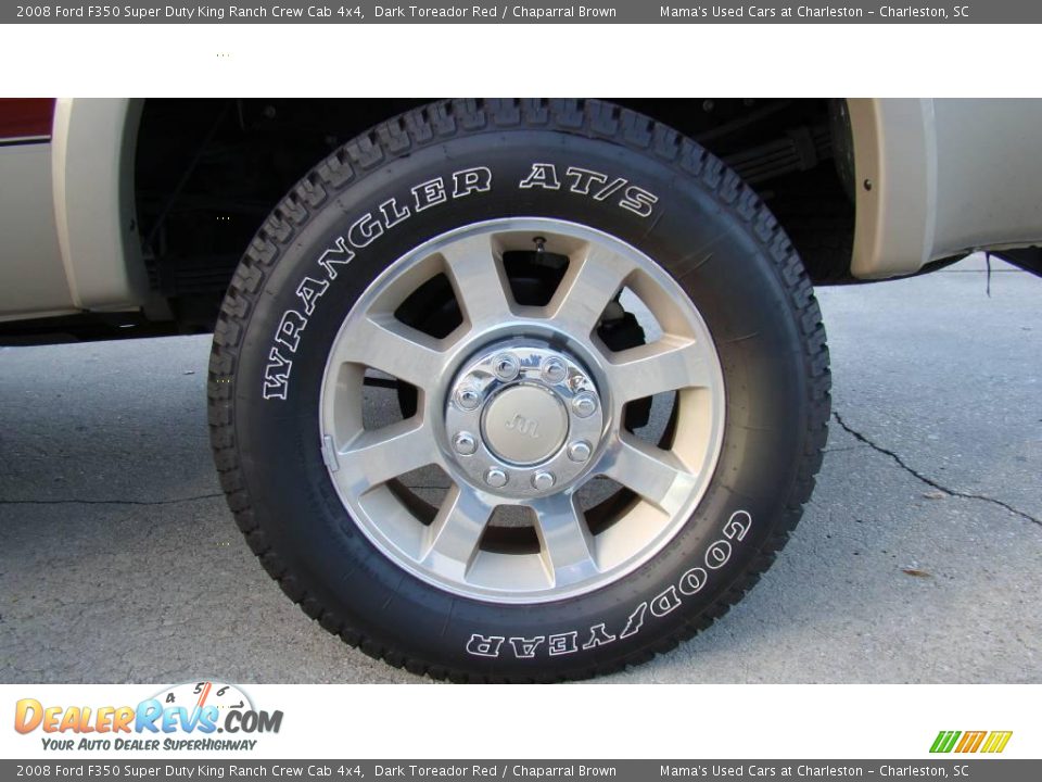 2008 Ford F350 Super Duty King Ranch Crew Cab 4x4 Dark Toreador Red / Chaparral Brown Photo #32