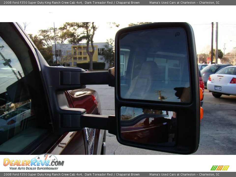 2008 Ford F350 Super Duty King Ranch Crew Cab 4x4 Dark Toreador Red / Chaparral Brown Photo #34