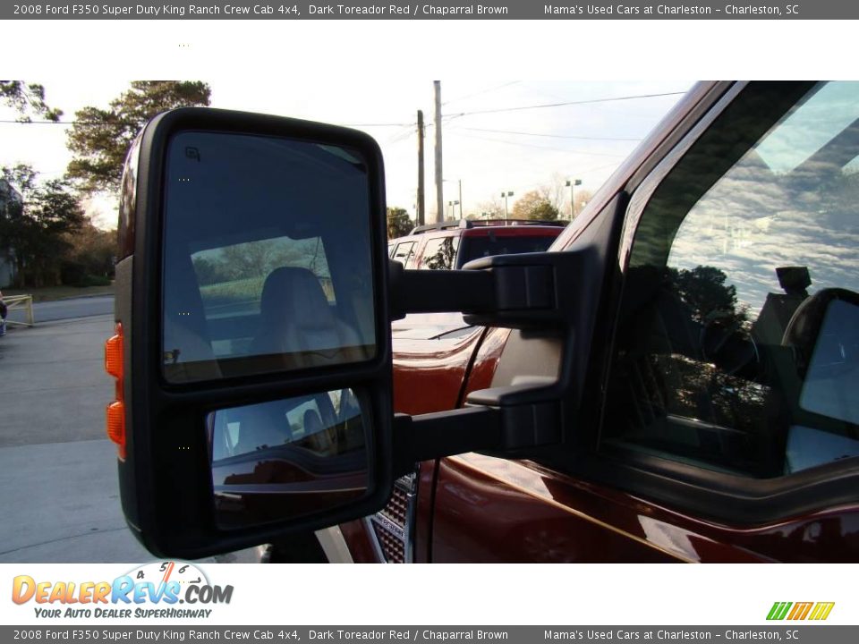 2008 Ford F350 Super Duty King Ranch Crew Cab 4x4 Dark Toreador Red / Chaparral Brown Photo #35