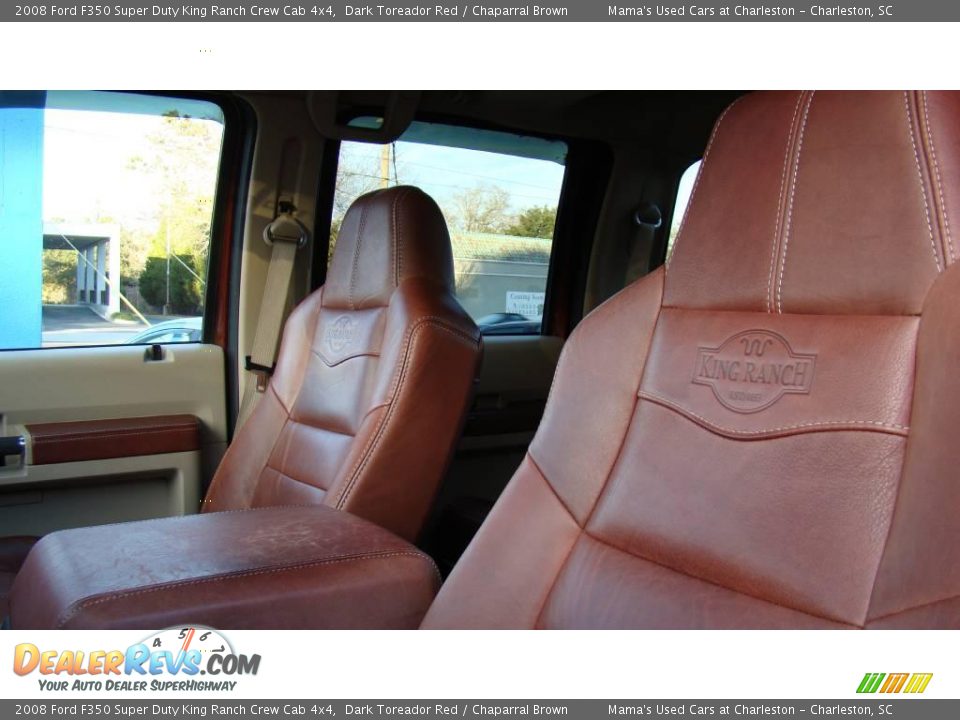 2008 Ford F350 Super Duty King Ranch Crew Cab 4x4 Dark Toreador Red / Chaparral Brown Photo #36